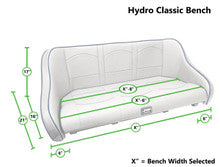 Hydro Lite Classic Boat Bench Seat