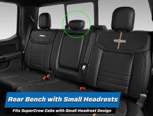Rear Bench Seat Covers for 2021+ Ford F150, 2023+ Super Duty (Custom)