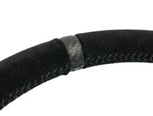 Heated Flat Suede Steering Wheel, Black