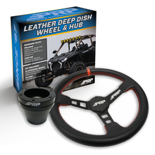 PRP Deep Dish Leather Steering Wheel Kit with UTV Hub
