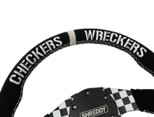 PRP X Shreddy Checkered Steering Wheel, D-Shaped