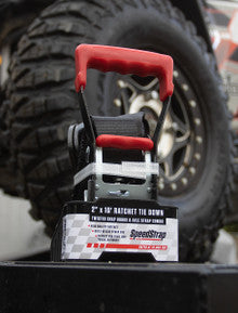 Ratchet 2 in. x 10 ft. Tie Down w/ Twisted Snap Hooks and Axle Strap
