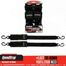 2” x 4’ Marine Transom Tie-Down Straps with Snap S-Hooks (2 Pack)