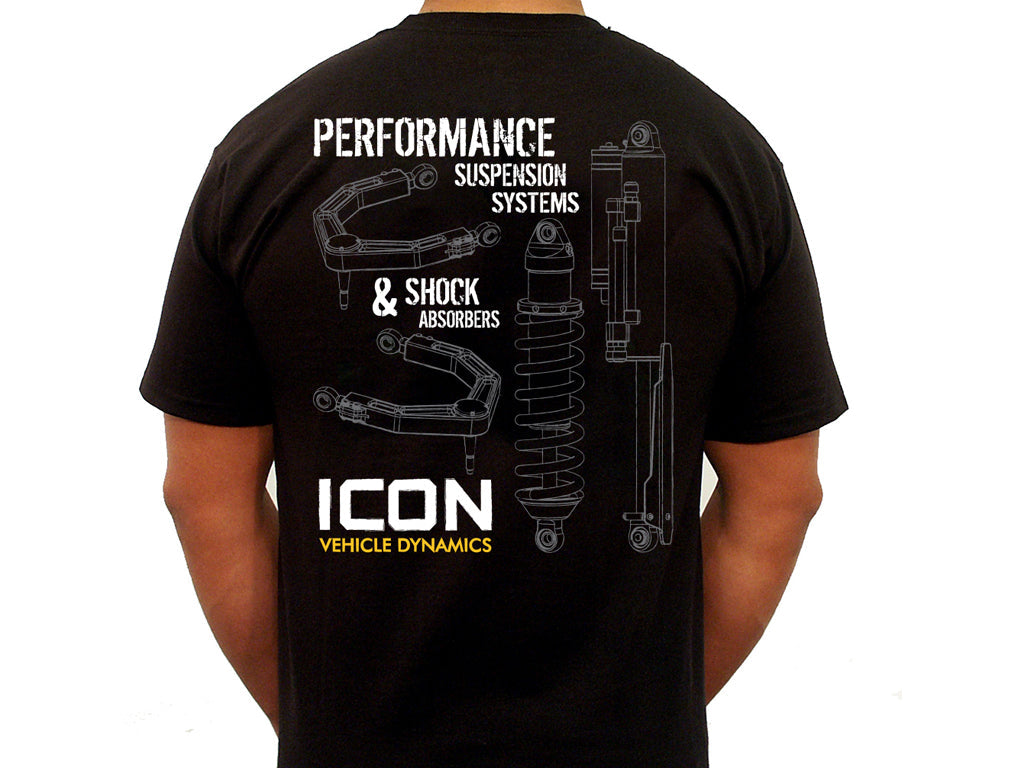 ICON R&D-Logo Tee – Black, Large