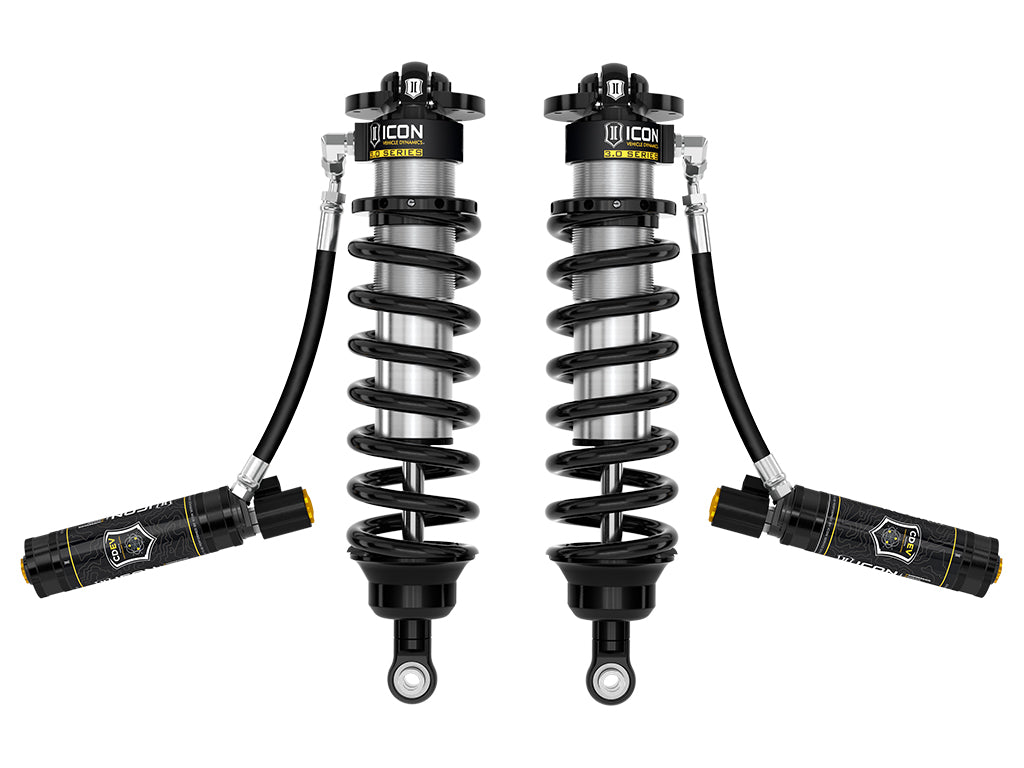 ICON 2022-2026 Toyota Tundra 1.25-3.25" Lift/2023-2025 Sequoia 3-4.25" Lift, V.S. 3.0 Series Front Coilover Kit, Remote Reservoir w/ CDEV, Pair