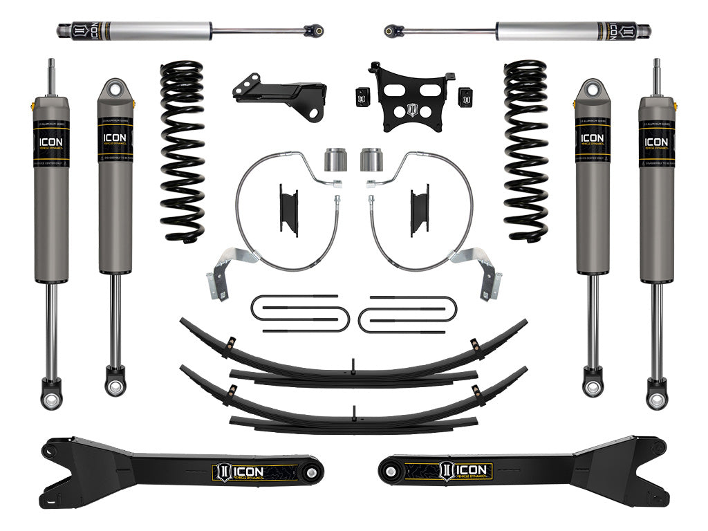 ICON 2023-2025 Ford F-250/F-350 Super Duty 4WD, Gas, 4.5" Lift, Stage 3 Suspension System w/ Radius Arms & Expansion Packs