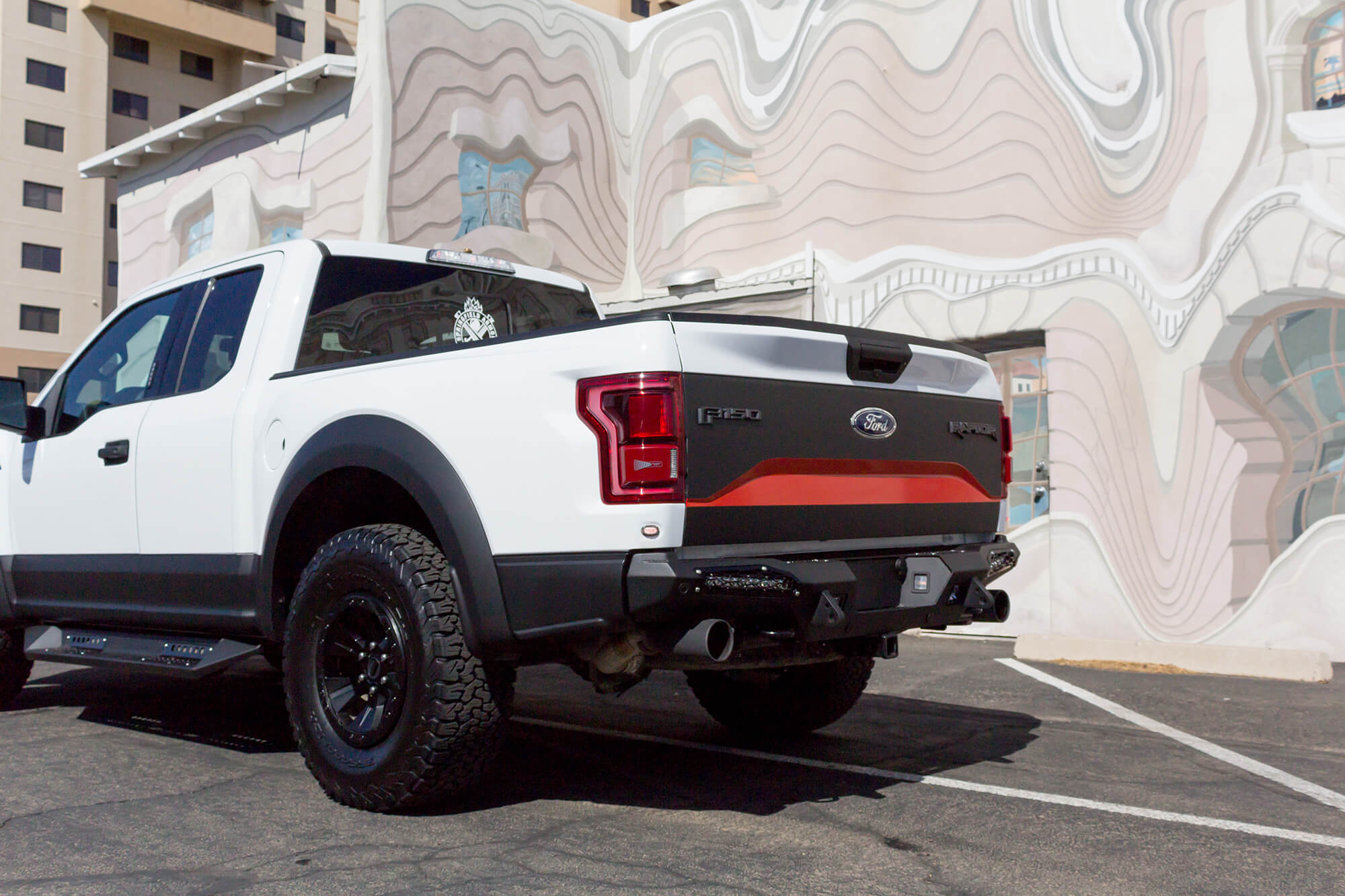 2017-2020 Ford Raptor HoneyBadger Rear Bumper (10" Lights)