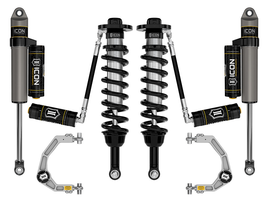 ICON 2021-2025 Ford F-150 4WD, 2.75-3.5" Lift, Stage 3 Suspension System, Billet