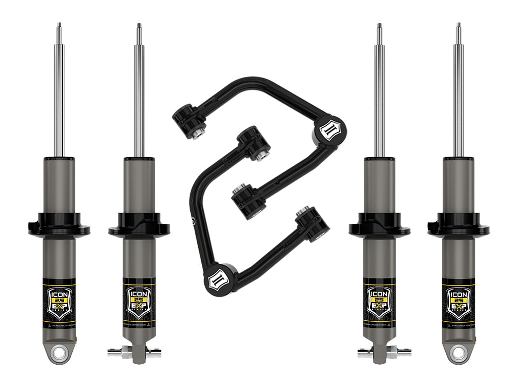 ICON 2021-2026 Ford Bronco, HOSS 1.0 Package, 1.375-3" Lift, Stage 2 Suspension System, Tubular