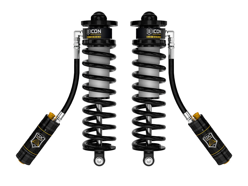 ICON 2005-2026 Ford F-250/F-350 Super Duty 4WD, 2.5-3” Lift, V.S. 3.0 Series Coilover Conversion Kit, Remote Reservoir w/ CDCV, w/ Caster Cams