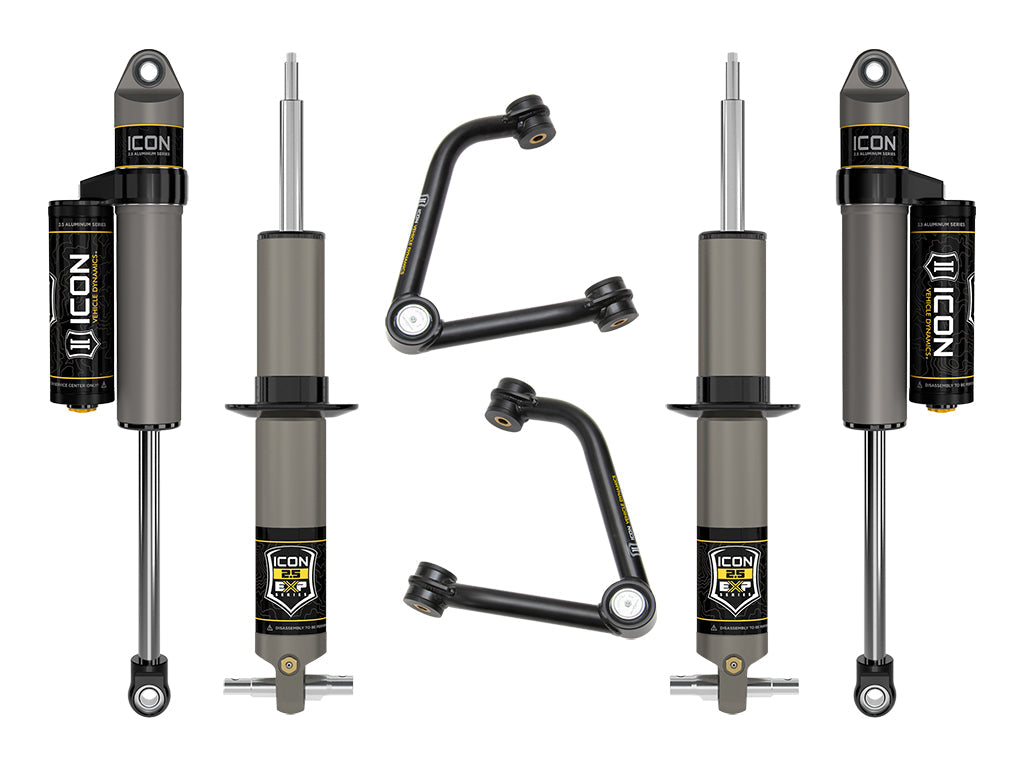ICON 2019-2026 Chevrolet Silverado 1500/GMC Sierra 1500, 2.375-3.75" Lift, Stage 3 EXP Suspension System, Tubular