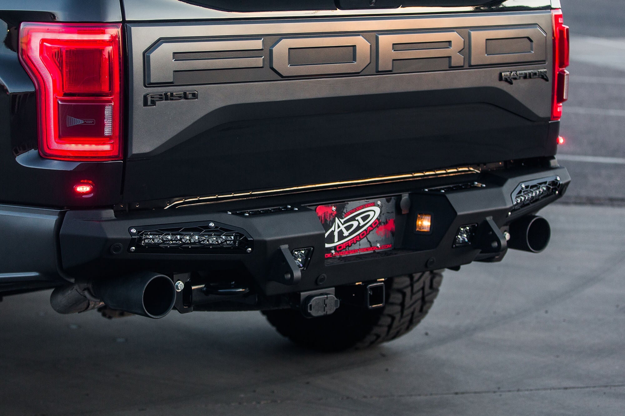 2017-2020 Ford Raptor HoneyBadger Rear Bumper (10" Lights)