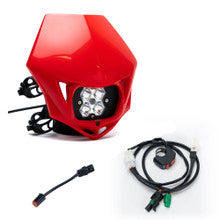 Squadron 2.0 Sport (D/C) Universal Headlight w/Shell / Wiring Harness Package - Kawasaki KX250F/450F 2009-18