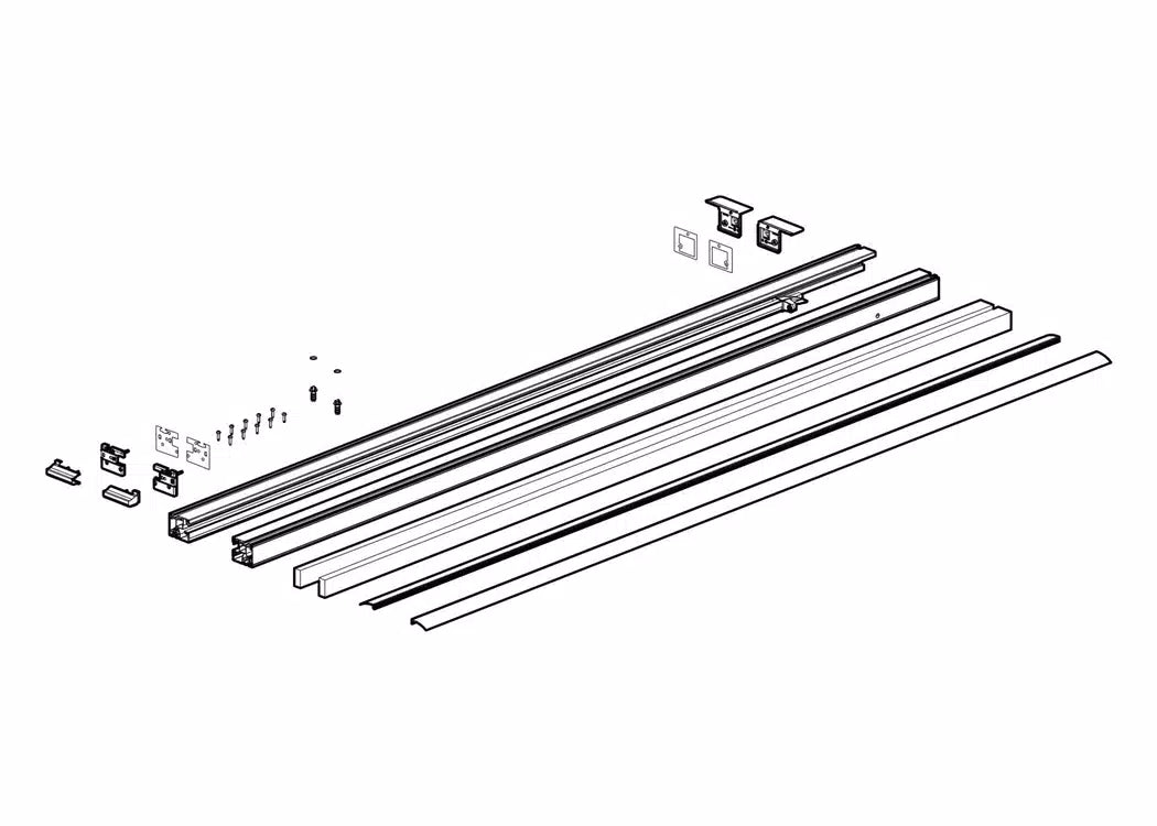 RealTruck FlushFit TS Electric Replacement Side Rail Set - 2019-2026 Dodge Ram 1500, Ram 1500