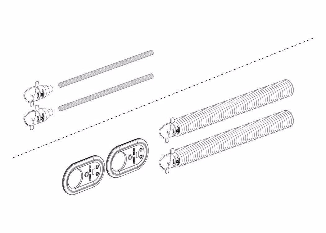 RealTruck FlushFit TS Electric Replacement Drain Tube Set - 2019-2026 Dodge Ram 1500, Ram 1500