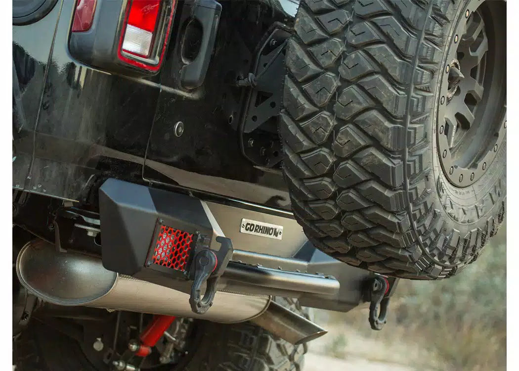 Go Rhino Rockline Stubby Rear Bumper - 2007-2018 Jeep Wrangler JK — view 5