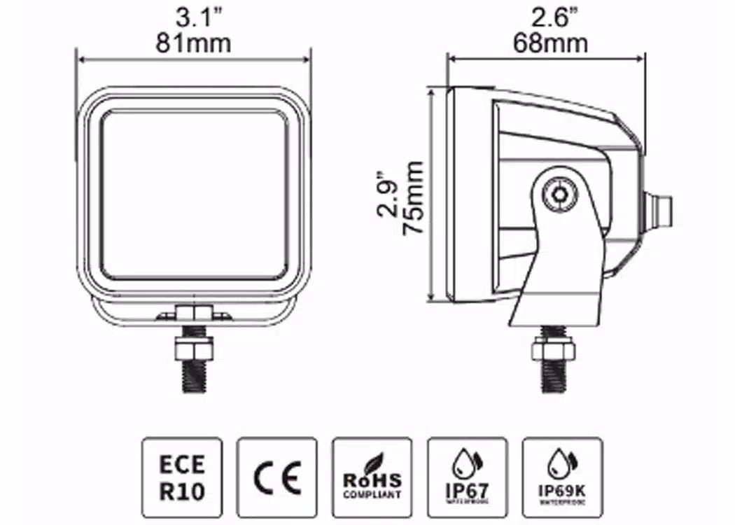 RealTruck Xplor Blackout Series 3x3 Cube Lights — view 6
