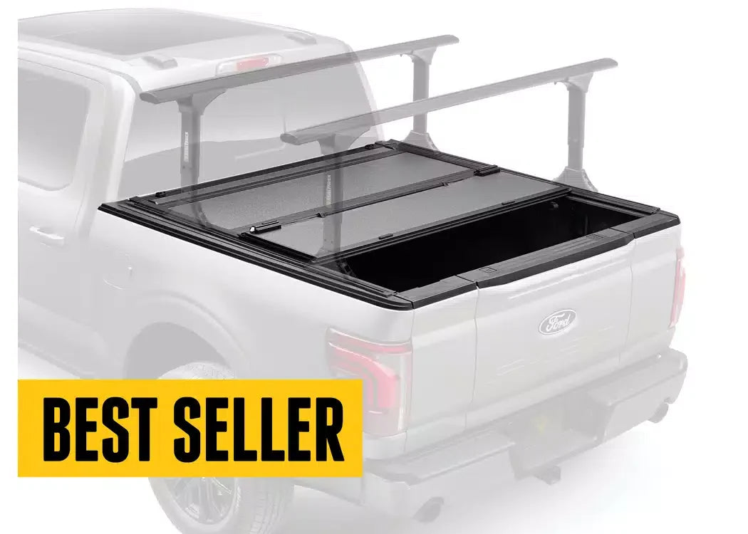 RealTruck BAKFlip MX4 TS (GEN 3) Hard Folding Tonneau Cover w/ T-Slot Rails - 2017-2026 Honda Ridgeline — view 2