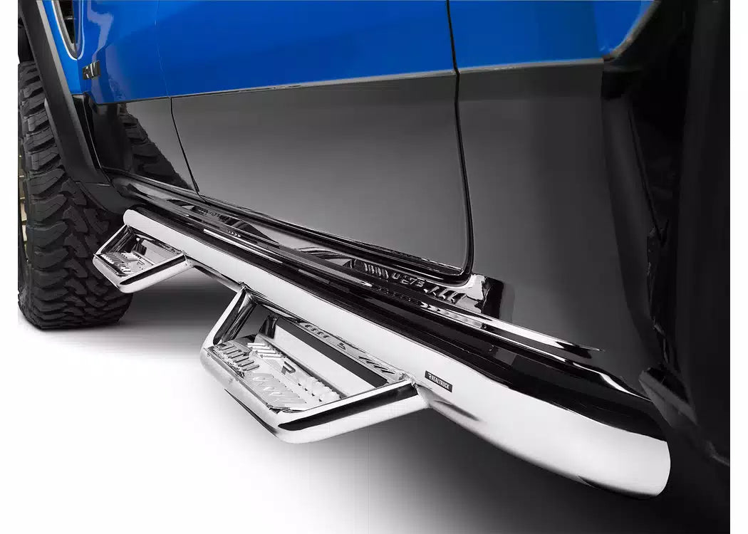 N-Fab Stainless Steel Cab Length Podium Steps - 2005-2021 Nissan Frontier — view 4