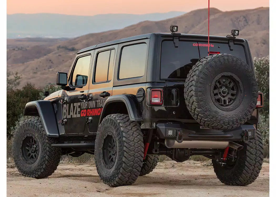Go Rhino Rockline Stubby Rear Bumper - 2007-2018 Jeep Wrangler JK — view 4