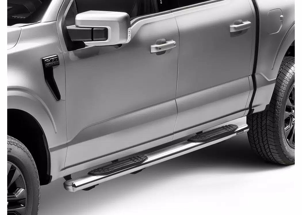 Go Rhino 4" 1000 Series Polished Nerf Bars - 2004-2015 Nissan Titan — view 2