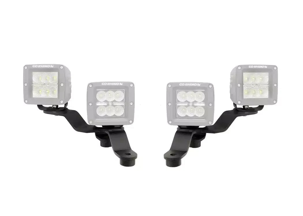 RealTruck Windshield Cowl Light Mounts - 2018-2026 Jeep Wrangler JL, Jeep Gladiator — view 4