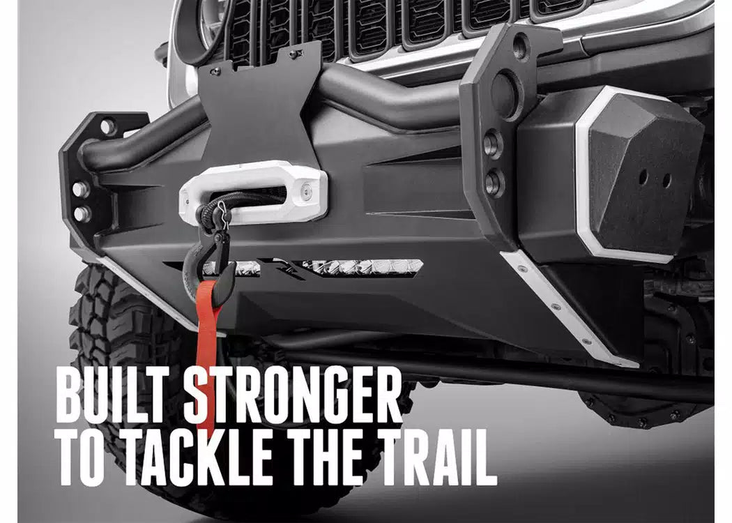 RealTruck Halo Stubby Front Bumper - 2018-2025 Jeep Gladiator, Jeep Wrangler JL — view 4