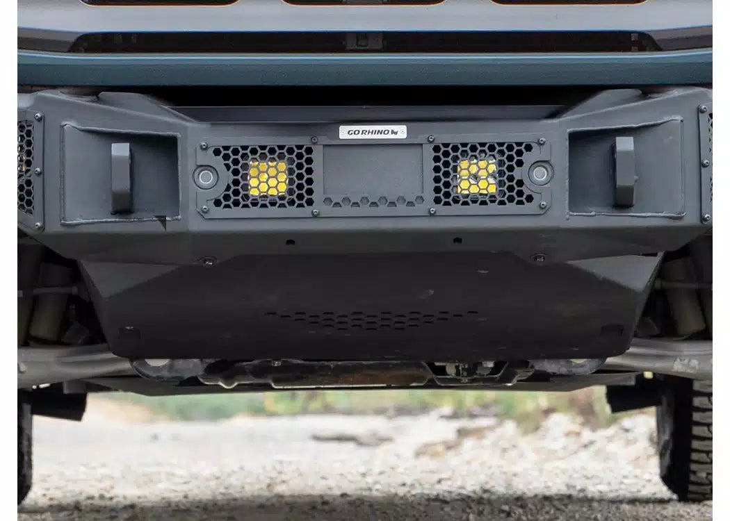 Go Rhino Rockline Full-Width Front Winch Bumper with Overrider - 2007-2026 Jeep Wrangler JL, Jeep Wrangler JK +1 more