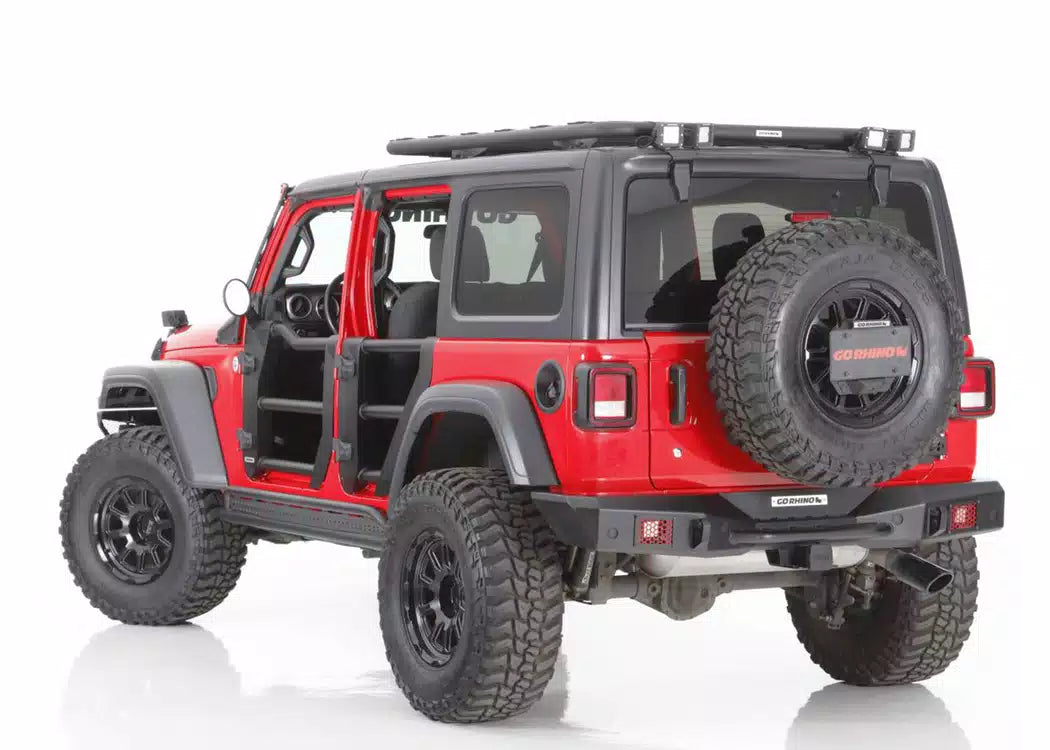Go Rhino Rockline Body Mount Spare Tire Carrier - 2018-2026 Jeep Wrangler JL — view 4