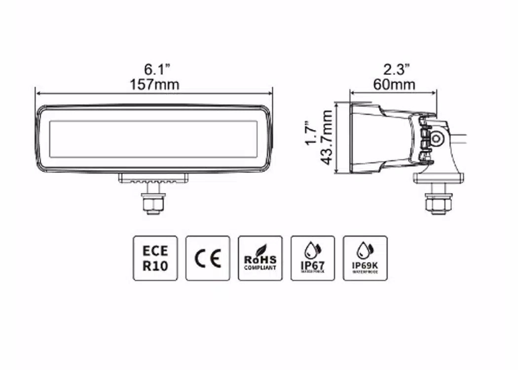 RealTruck Xplor Blackout Series Sixline LED Lights with Amber Accent — view 6