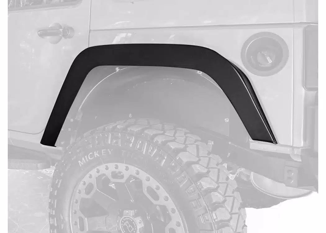Go Rhino Trailline 3" Wide Steel Rear Fenders - 2007-2018 Jeep Wrangler JK — view 2