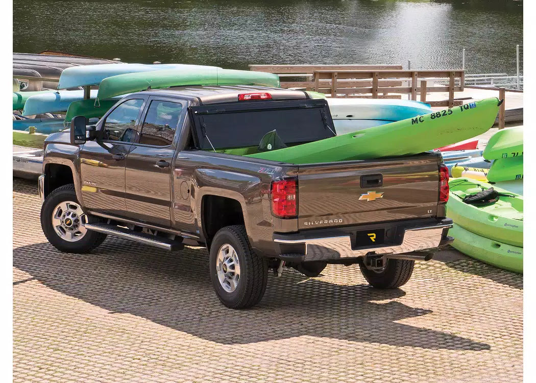 RealTruck BakFlip Fibermax Hard Folding Tonneau Cover - 2014-2018 GMC Sierra 1500, Chevrolet Silverado 1500 — view 6