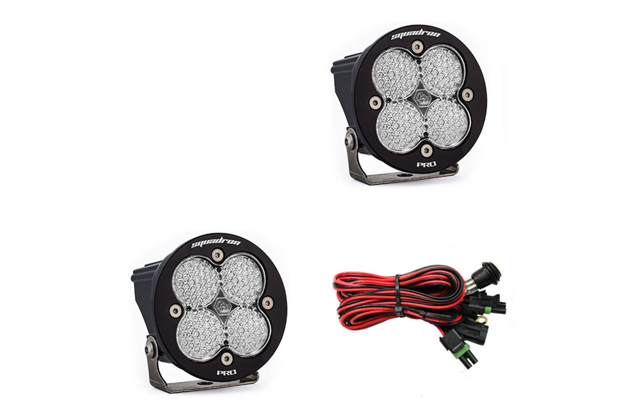 Squadron-R Pro Black LED Light Pod Pair, Work/Scene Lens