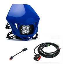 Squadron 2.0 Sport (D/C) Universal Headlight w/Shell / Wiring Harness Package - Suzuki RMZ250 (2010-16)/RMZ450 (2008-2016)