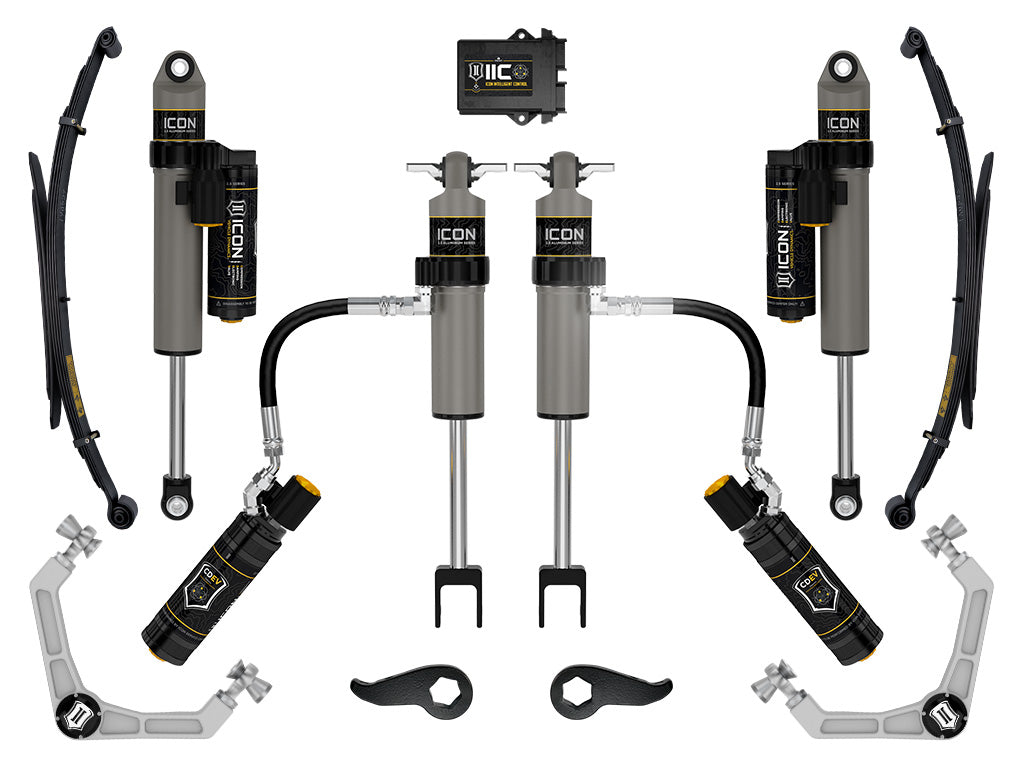 ICON 2020-2026 Chevrolet Silverado/GMC Sierra 2500/3500 HD, 2-3.5" Lift, Stage 6 Suspension System, Billet, w/ Leaf Packs