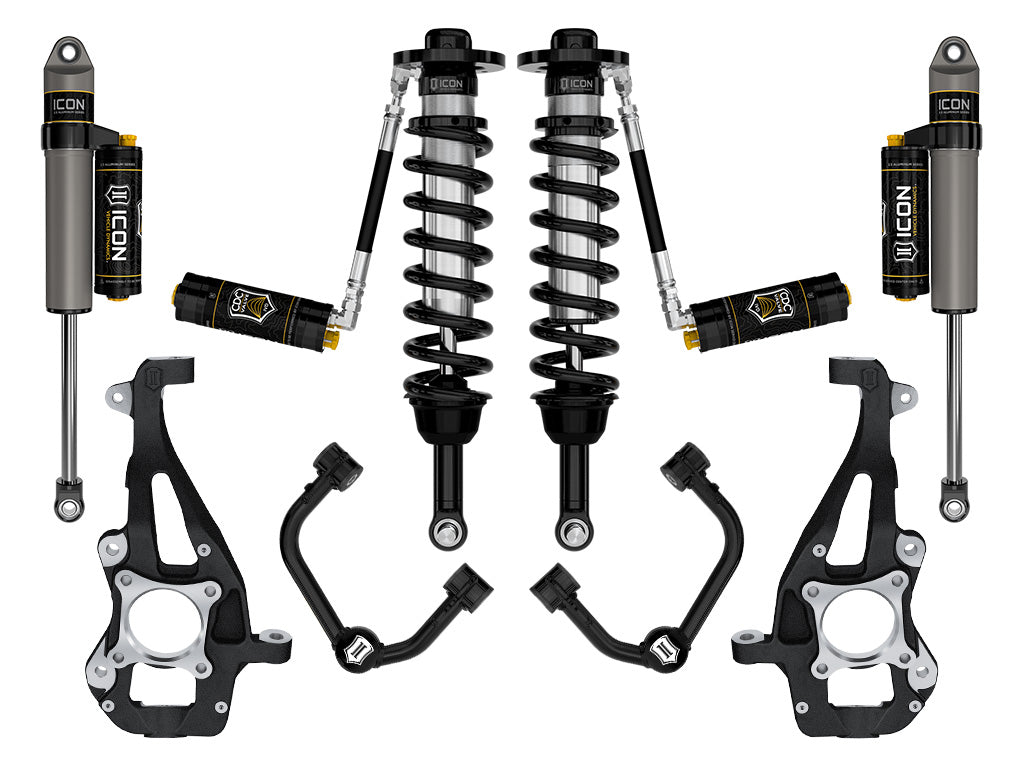 ICON 2021-2025 Ford F-150 4WD, 3.5-4.5" Lift, Stage 4 Suspension System, Tubular, CDCV