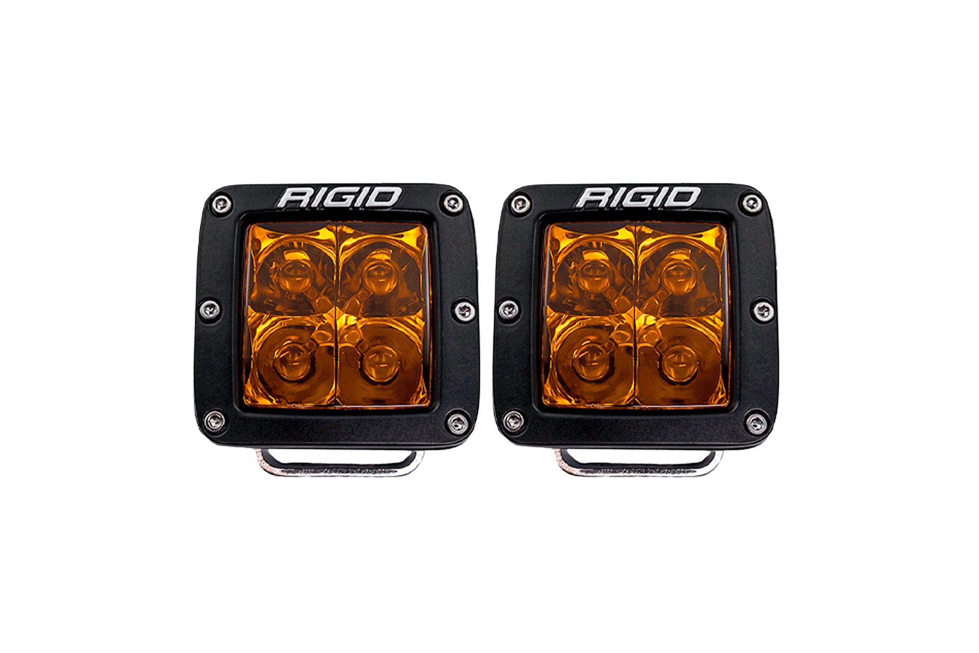 RIGID D-Series Spot with Amber PRO Lens | Pair
