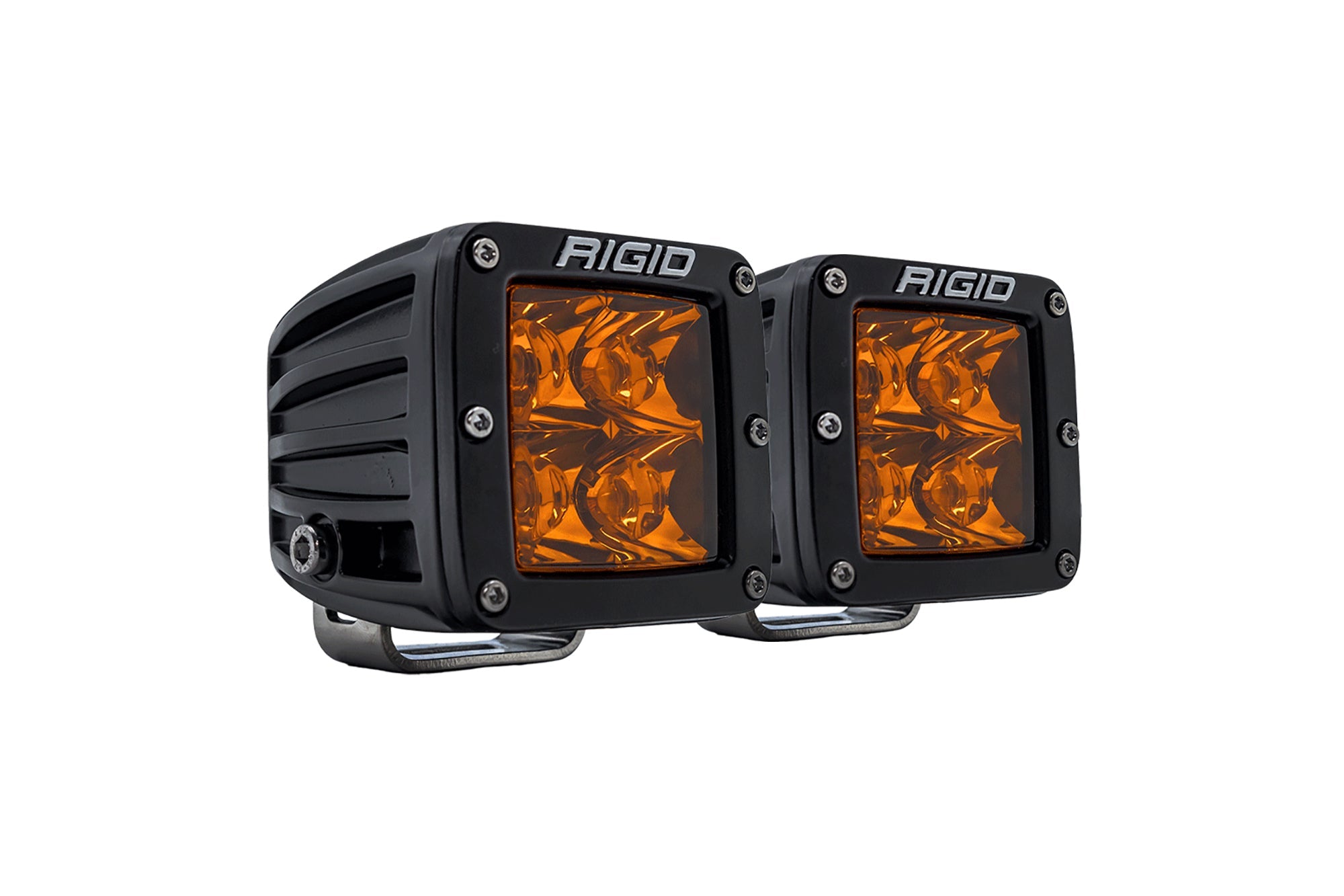 RIGID D-Series Spot with Amber PRO Lens | Pair