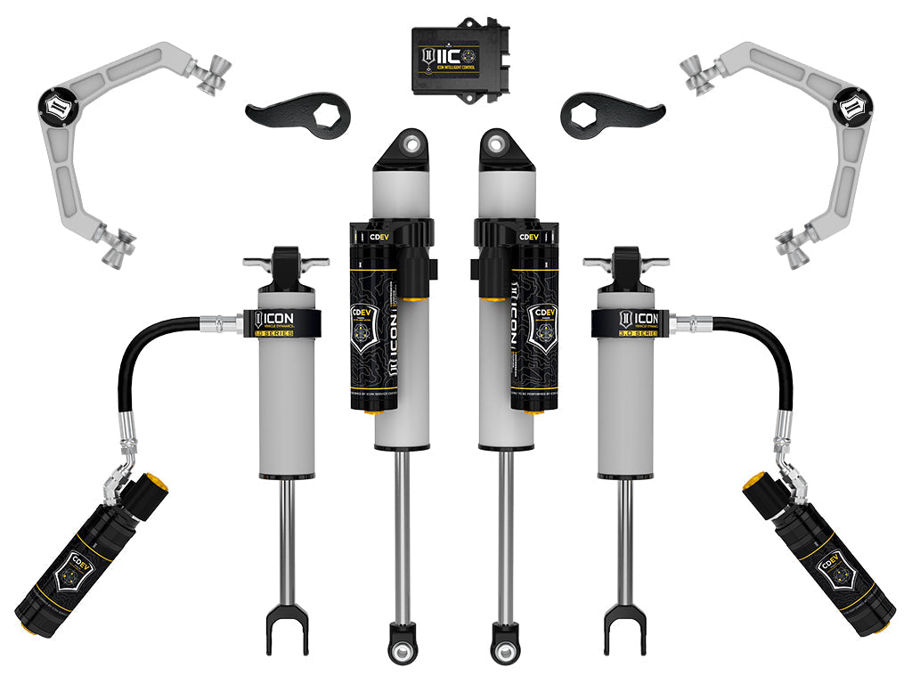 ICON 2020-2026 Chevrolet Silverado/GMC Sierra 2500/3500 HD, 2-3.5" Lift, Stage 3 3.0 Suspension System, Billet