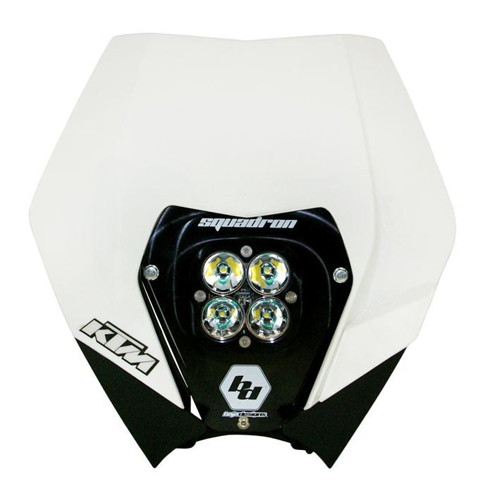 KTM Squadron Pro (A/C) Headlight Kit w/ '08-13 Shell - KTM 2008-09 200 XC; 2008-12 200 XC-W/250 SX/250 XC; 2008-10 250 XC-F/250 XCF-W; 2008-12 250 XC-W/300 XC/300 XC-W; 2009-11 400 XC-W; 2008-11 450 EXC-R; 2008-12 450 XC-F/450 XC-W
