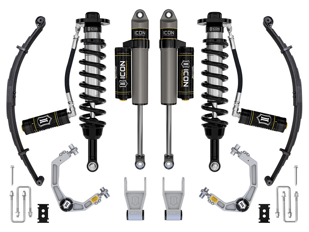ICON 2021-2025 Ford F-150 Tremor, 2.5-3" Lift, Stage 3 Suspension System, Billet, w/ Leaf Packs