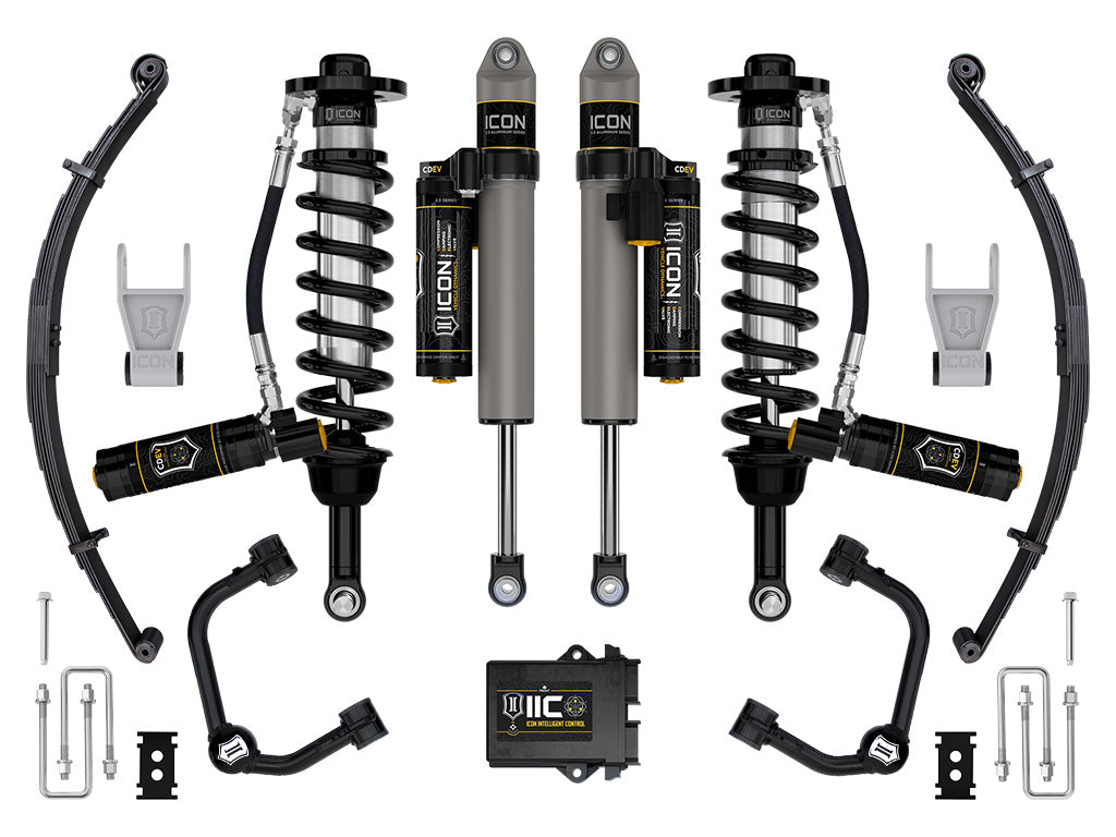 ICON 2021-2025 Ford F-150 Tremor, 2.5-3" Lift, Stage 5 Suspension System, Tubular, w/ Leaf Packs
