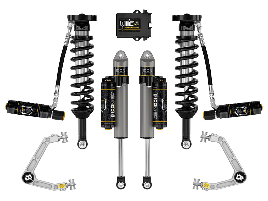 ICON 2023-2026 GMC Canyon AT4, Denali, & Elevation/Chevrolet Colorado Trail Boss, 1.75-2.5" Lift, Stage 6 Suspension System, Billet