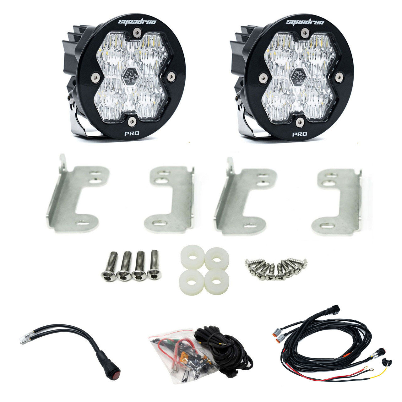 Squadron-R 2.0 Pro Fog Pocket Light Kit - Jeep 2018-26 Wrangler JL; 2020-26 Gladiator JT; Note: w/ OE Sahara Bumper