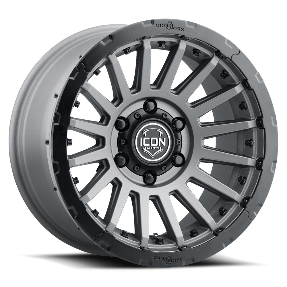 ICON Alloys Recon Pro, Charcoal, 18 x 9 / 6 x 5.5, 0mm Offset, 5" BS