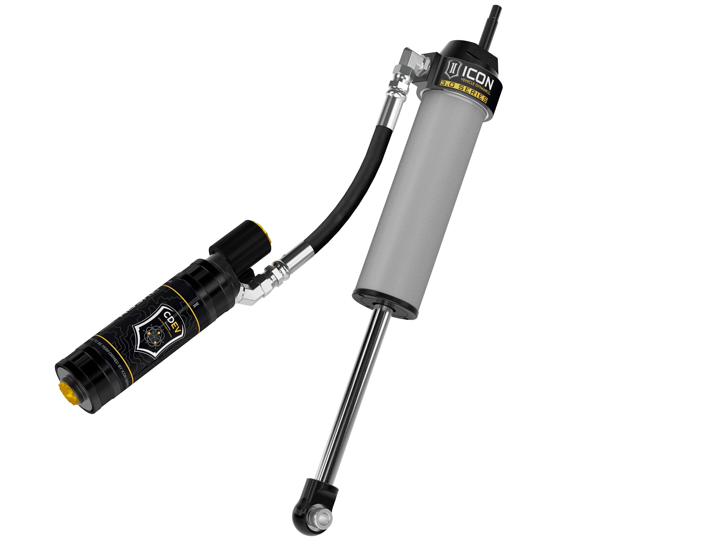 ICON 2017-2026 Ford F-250/F-350 Super Duty 4WD, 0-3” Lift, Front, V.S. 3.0 Series Shock Absorbers, Remote Reservoir w/ CDEV, Pair