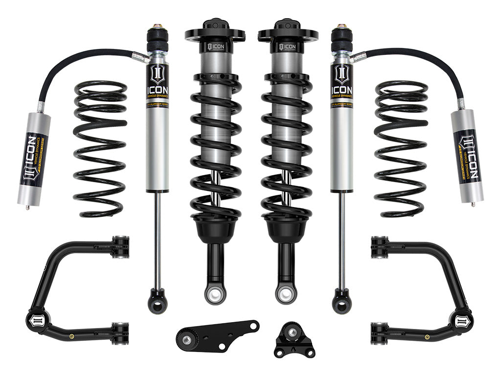 ICON 2024-2026 Toyota Tacoma 1.25-3" Lift, Stage 3 Suspension System, Tubular, Overland Rear Springs