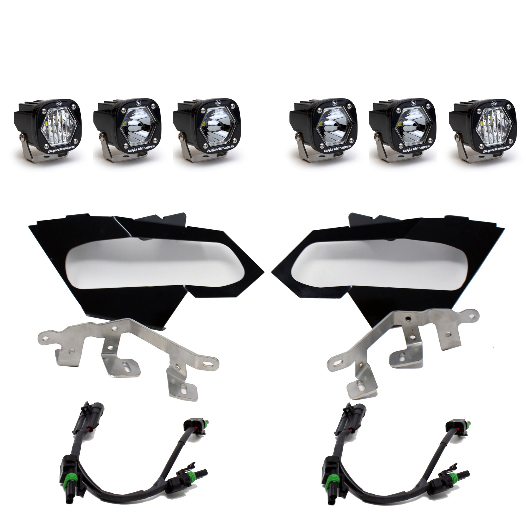 Can-Am S1 Triple LED Headlight Kit - Can-Am 2017-24 Maverick X3