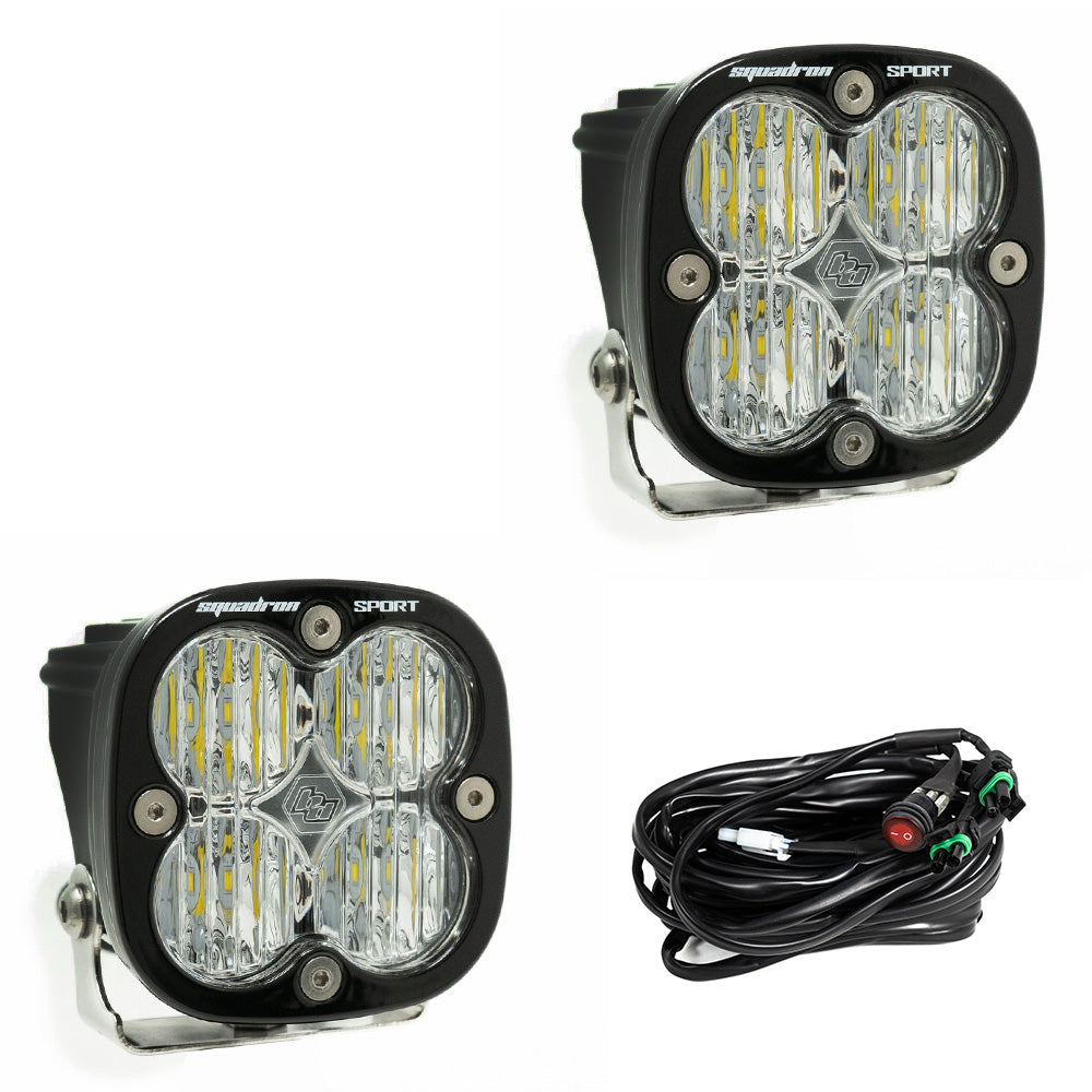 Squadron Sport Black LED Auxiliary Light Pod Pair -