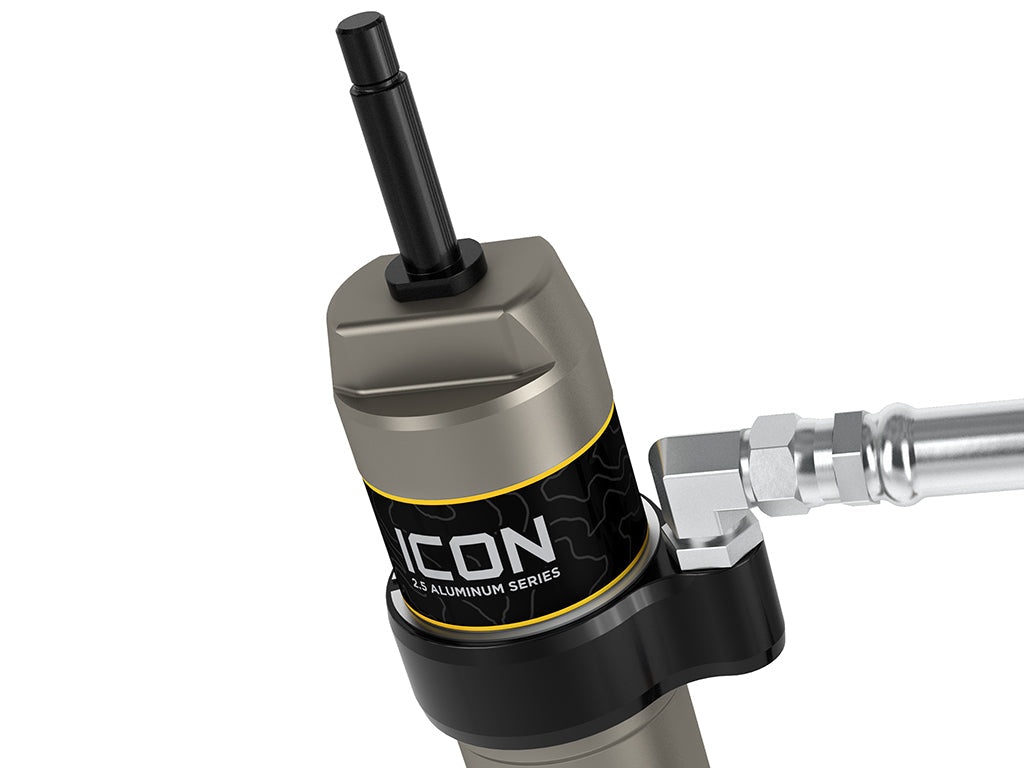 ICON 2005-2023 Toyota Tacoma, 0-1.5” Lift, Rear, V.S. 2.5 Aluminum Series Shock Absorbers, Remote Reservoir w/ CDXS, Pair